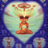mushroom heart, Blotter art Kamiel Proost, psychedelic blotter
