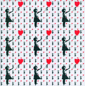 bansky balloon girl blotter art collectables