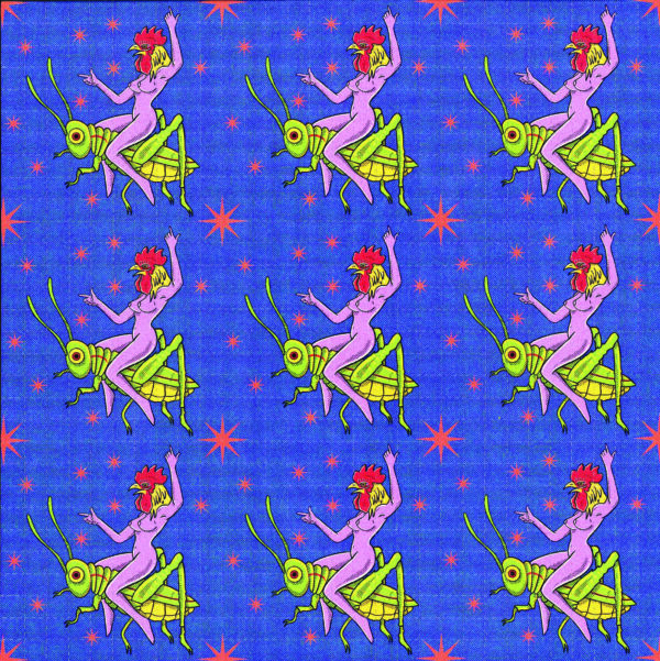 chicken woman on cricket blotter art collectables