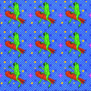 frog rocket blotter art collectables